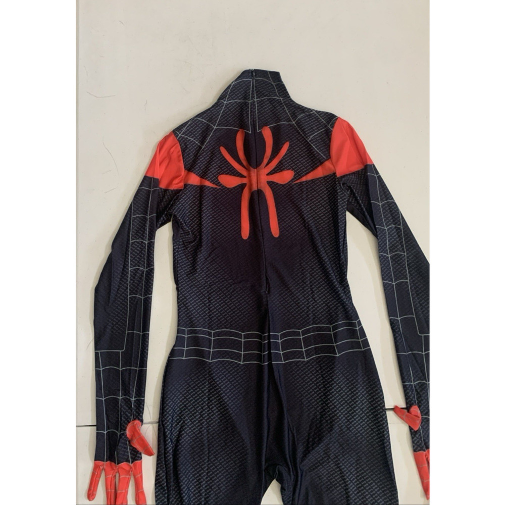 Spiderman Sz M Into the SpiderVerse Miles Jumpsuit Adult/Kids Cosplay Costume - Picture 9 of 16